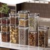 Sealed Jar, Miscellaneous Grains, Kitchen Storage, Food Grade, Dry Goods, Transparent, Plastic Can Box, Snack and Tea Storage Jar