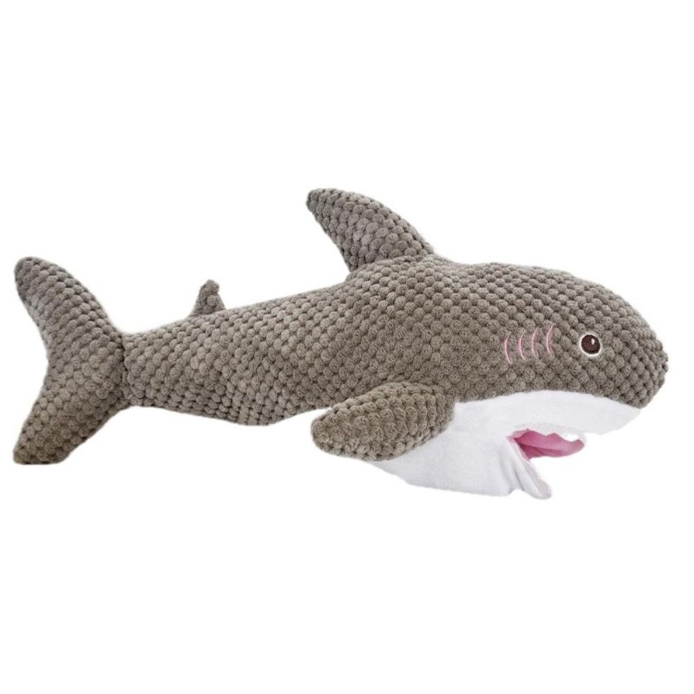 

Устойчивая к укусам игрушка для питомцев со звуком сжатия, плюшевая игрушка для жевания питомцев в виде дельфина, милая пищащая игрушка для собак, подарок M серый