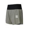 SALOMON 360 Trail Grit Fashionable Simple Breathable Lace-Up Sports Shorts Unisex Shorts Gray-Green C28003