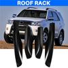 NEW-4PCS Black ABS Car Roof Luggage Rack Rail End Cover Shell Protector Fit For Toyota Fortuner 2004-2014