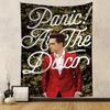 Стена с принтом группы PPanic At The Disco, Большой настенный гобелен, Арт, Научная фантастика, Комната, Домашний декор, Декор, Покрывало