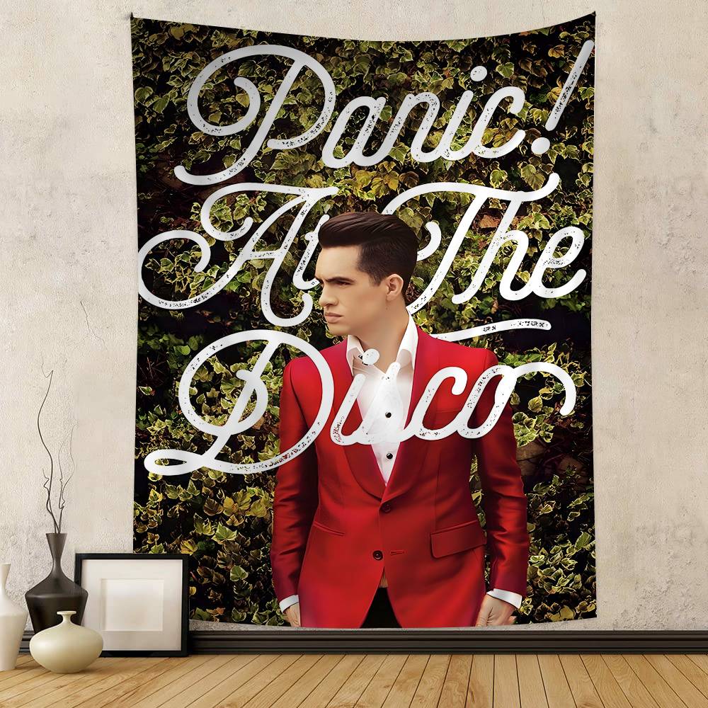 Стена с принтом группы PPanic At The Disco, Большой настенный гобелен, Арт, Научная фантастика, Комната, Домашний декор, Декор, Покрывало
