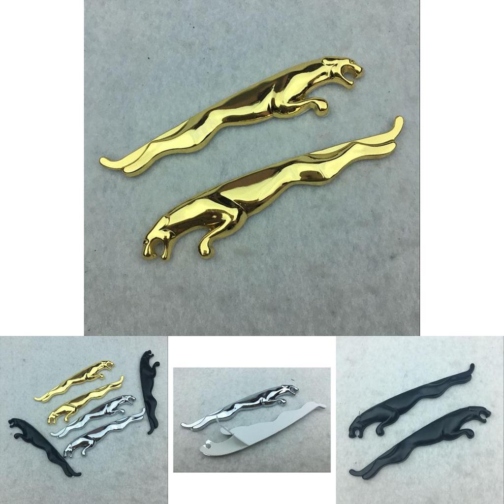 2 szt. Metalowe Emblematy 3D Jaguar Naklejki Zestaw Dla Modeli Xjs Xj6 Xk8 Xf I E Type