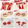 Hanfu Headdress Children New Year Hairpin Chinese Style Red Bow Hair Clip New Year Barrettes  Girls