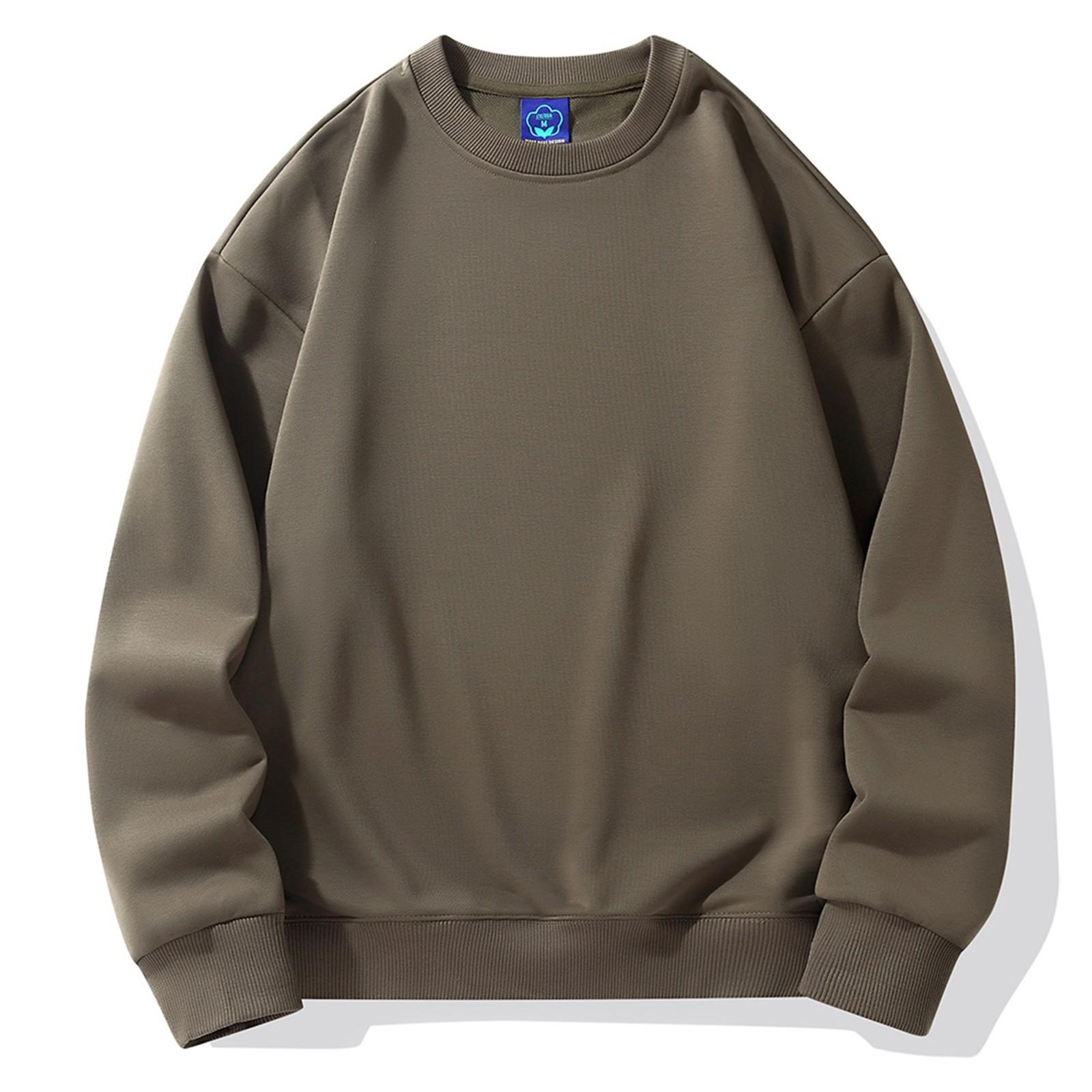 

Весенний и осенний пуловер с круглым вырезом, спортивный свитер, мужской верхний свитер XXXL коричневый