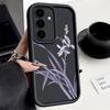 Purple Orchid Floral Pattern Case For Samsung Galaxy A57 A37 A17 A56 A36 A26 A16 5G A55 A35 A15 A54 S21 FE S22 S23 S24 Plus S25 Edge S26 Ultra Cover