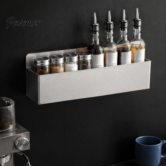 Restaurant Alcohol Display Shelf Stainless Steel Wall Mounted Liquor Bottle Rack, Single Row Drink Rail Kitchen Wine Holder Shelf, Compact Silver Rack