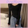 Casual Womens Knit Top With Long Sleeves And Side Slits Design For Women Fall Winter Casual Wear