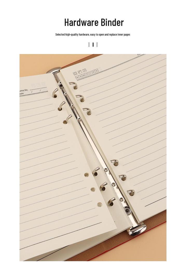 A5 Loose-Leaf Notebook with Logo - Business, Office & Student Planner with Detachable Coil, Ideal Corporate Gift