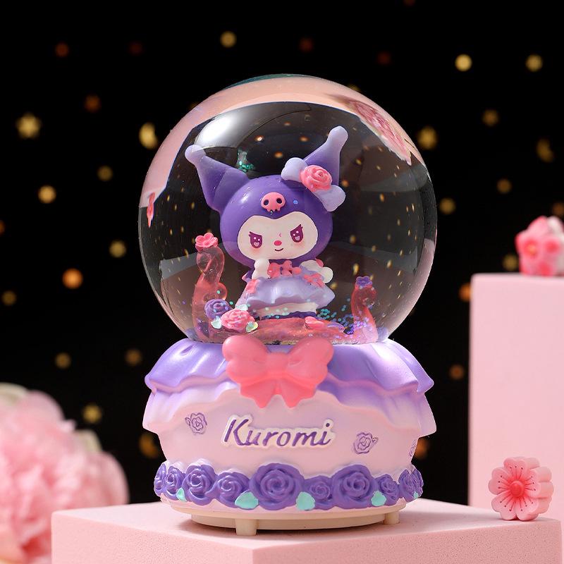Christmas Fantasy Crystal Ball Music Box - Princess Ornament Gift for Girls' Birthdays