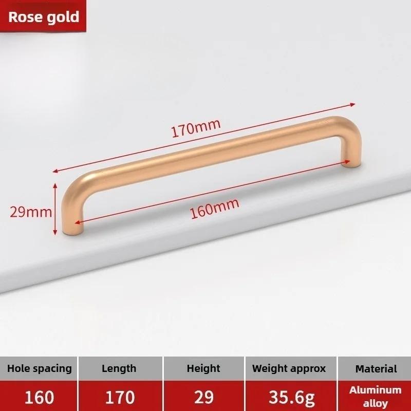 Moderne minimalistische Griffe Schrank Kommoden Massive Aluminiumlegierung Schranktürgriffe Kleiderschrank Schublade Küchenmöbelbeschläge