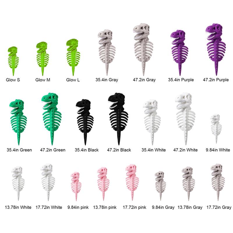 NEW Dinosaur Skeleton Glow in Dark Cat Costume, 25-120cm Dog Hood Outfit Pet Clothes for Halloween Cosplay with/without Glowing