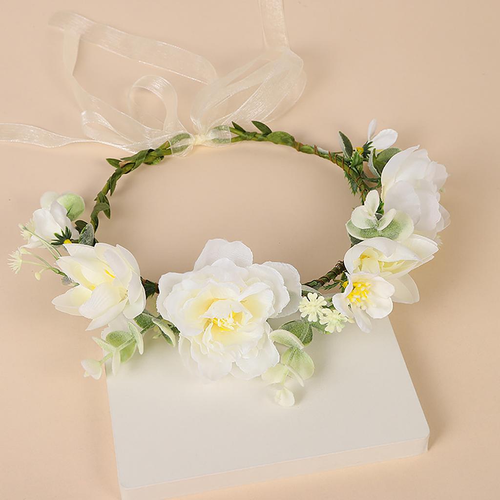 Luxury Imitation Flower Hairband Bohemian Wreath For Women Fashion Wedding Hair Accessories Prom Garlands Bride Hair Jewelry