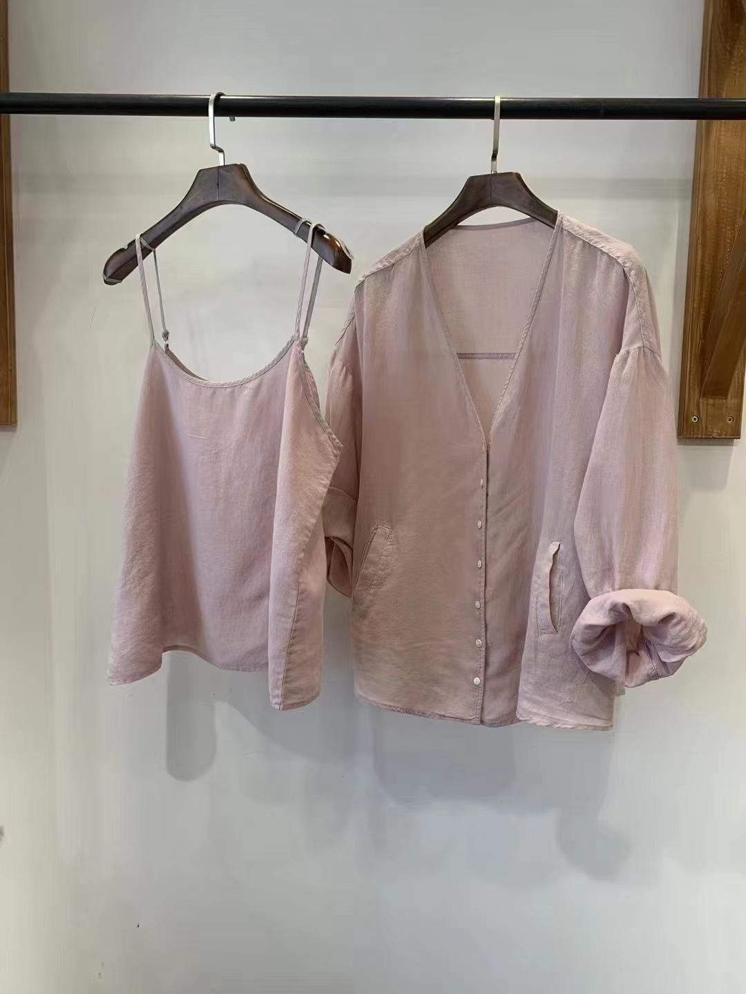 

Johnature Ретро Солнцезащитная рубашка Женская Летняя Повседневная Свободная Защита от солнца Тонкие топы One Size розовый