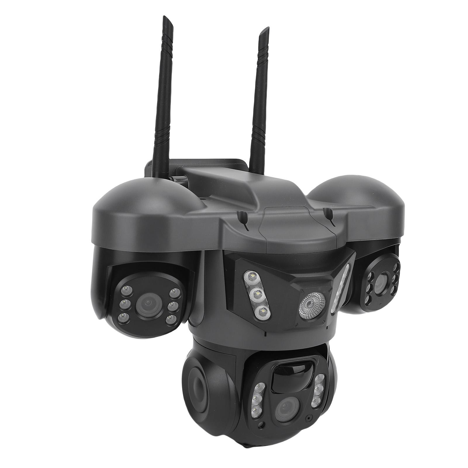 

Solar Security Camera AI WiFi 6K 12MP Triple Lens UHD Camera 2 Way Talk IP66 Water Proof PTZ Camera PIR Motion Detection for V380 Pro APP