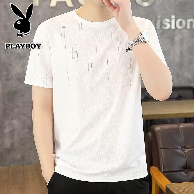 PLAYBOY Men s Ice Silk Breathable Short Sleeve T-Shirt XL