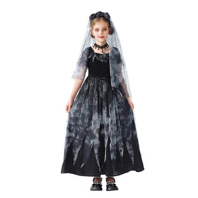 Kostium dla dzieci na Halloween Dziewczynka Wiedźma Demon Duch Panna Młoda Wampir Czaszka Zombie Sukienka