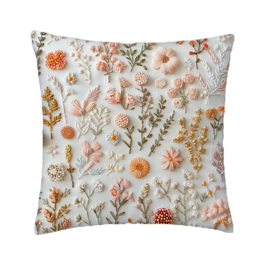 1pcs 45cm 3D Soft Cushion Pillow Cover Elegant Plant Floral Pillowcase for Home Living Room Bedroom Decoration Cushion Cover