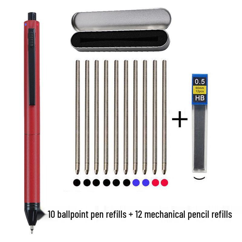 4-in-1 Multifunktionsstift: Mehrfarbiger Kugelschreiber, Druckbleistift, Gelstift mit Schwerkraft-Sensor-Technologie