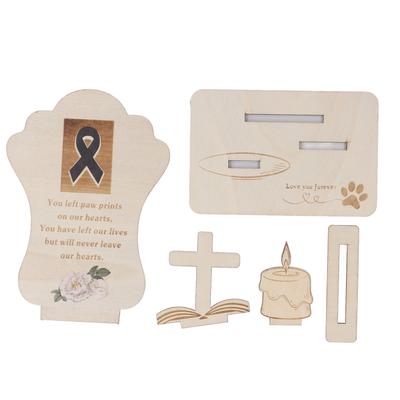 Pet Memorial Plaque Meaningful Express Sympathy Pet Memorial Wood Desk Decor for Cats Dogs