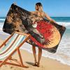 Strandtuch mit Adlerdruck, Großes weiches schnell trocknendes Handtuch für Strand Camping Schwimmen