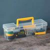 Transparent Handheld Toolbox Portable Large Capacity Thickened Plastic Hardware Tool Storage Box With Handle Tool Organizer Box