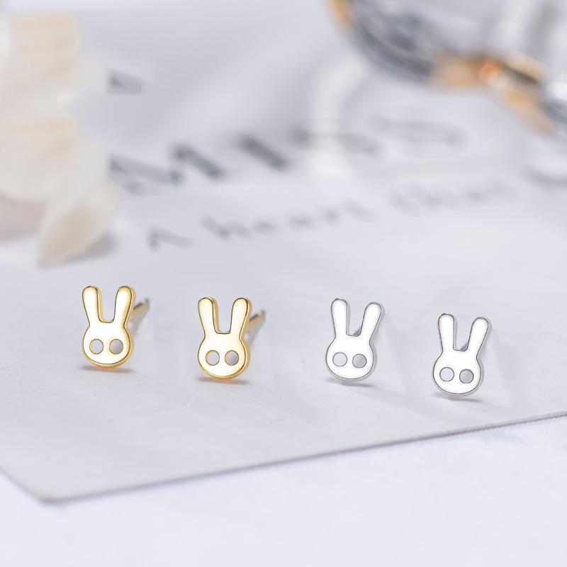 

Серьги с милым кроликом из стерлингового серебра 925 пробы, женский дизайн, гвоздь для ушей.