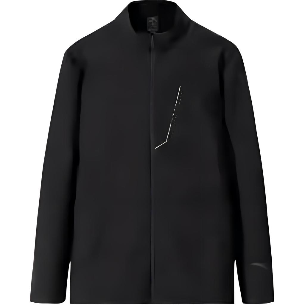 Anta Plain Zip-Up Stand Collar Comfortable Breathable Versatile Sports Jacket Men Jackets Black 152447725N-2