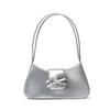 Sweet Bow Shoulder Underarm Bag PU Leather Daily Purse with Zipper Clutch Purse Retro Trendy Underarm Bag for Women Commuting
