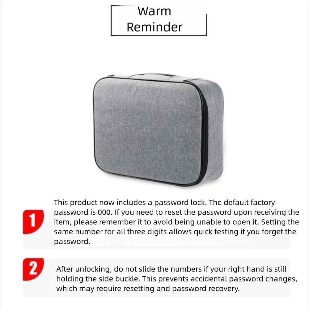 Große Kapazität Mehrschichtige Familien-Dokumententasche mit Passwort Reise-Aufbewahrungskoffer Reisepass