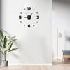 Large 3D Integrated Wall Clock Modern Frameless DIY Design For Home Office Decorations Wall Watch Art Black