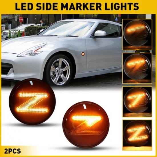 

For Nissan 370Z Left Fender Right Side Marker Signal Lamps Lights Repeater