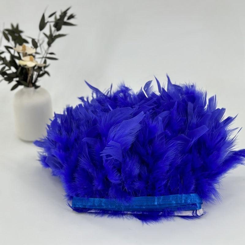 10-15cm Coffee Turkey Feather Trim Feathers Fringe Ribbon DIY Sewing Clothing Handwork Wedding Dress Crafts Party Decorations