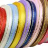 (25 Yards/roll) Gold Edge Ribbon Satin Ribbons High Quality Gift Packaging Ribbons 6/10/20/25/40mm