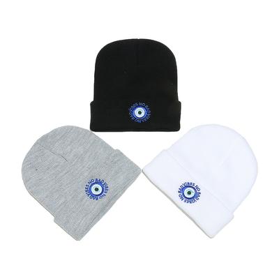 Autumn and Winter New Personality Trend Versatile Cold Hat Outdoor Riding Warm Cover Hat Eyes Knitted Hat Men and Women