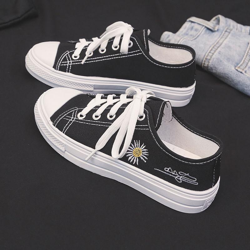 New spring, summer and autumn fashion women's single shoes canvas shoes flat-soled soft-soled casual versatile women's shoes