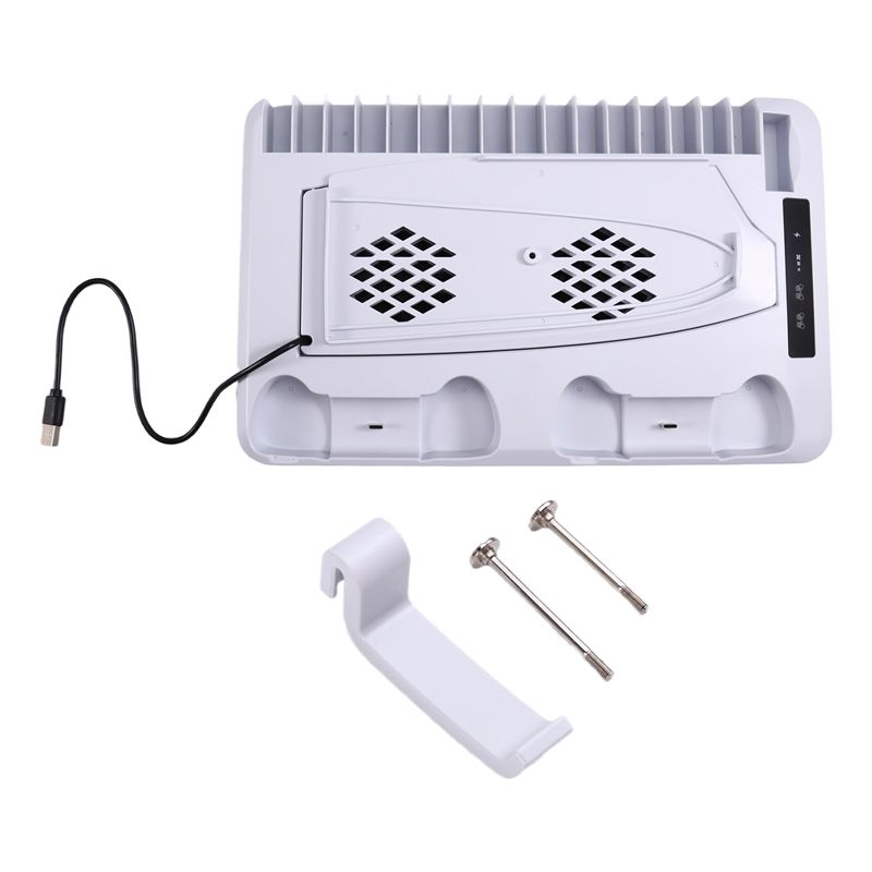 B69A Gamepad Charging Stand PS5 Console Charging Stand RGB Headset Hook PS5 Console PS5 Disc & Digital белый