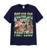 Dream Big Fart Loud Funny Cat Meme Graphic T Shirts Men Women Vintage Cotton T Shirt Casual Oversized Short Sleeve Tops T-shirts