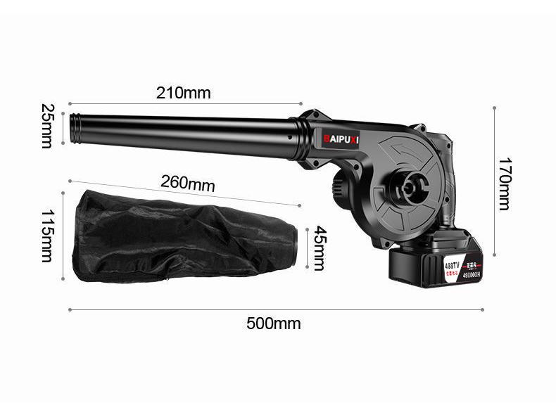 High-Power Rechargeable Lithium Hair Dryer & Industrial Dust Blower