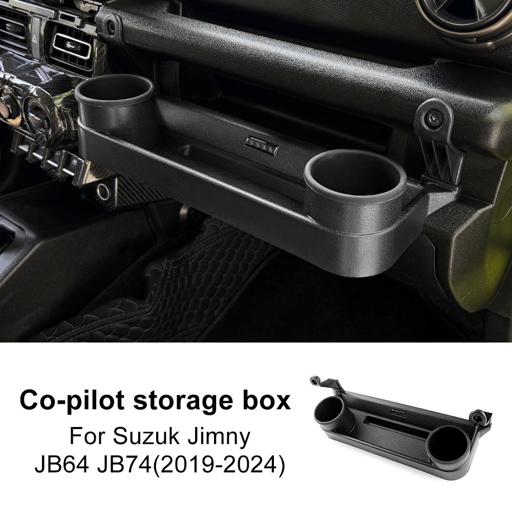 For 2019 2020 2021 2022 2023 2024 2025 Suzuki Jimny JB64 JB74 3-Door 5-Door Passenger Side Organizer Center Console Storage Box