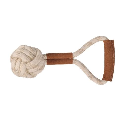 Benji & Flo Tug ´N´ Play Ball Suede Rope Dog Toy