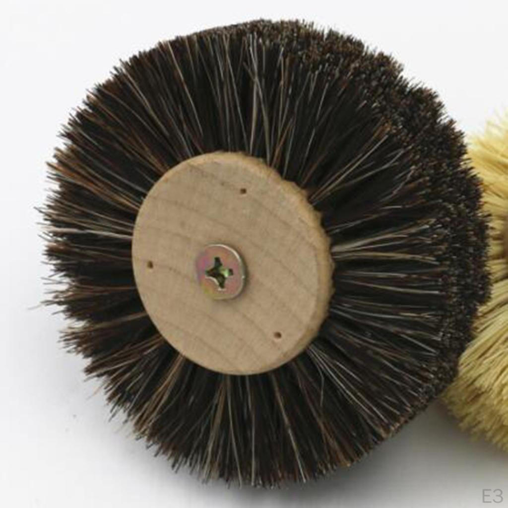 80mm 3 Inch Horse Hair & Sisal Wheel Pads Brushes