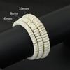 Noter Braccialetto Minimalista Bianco in Pietra di Howlite Unisex Perline Distanziatrici Rotonde 6/8/10mm Braccialetto Accessori Bohemien da Spiaggia Pulsera