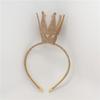 Elegant Gold Powder Crown Hairband Heart Hollowed Crowns Headband for Birthday Party Celebrations All Age Hairhoop