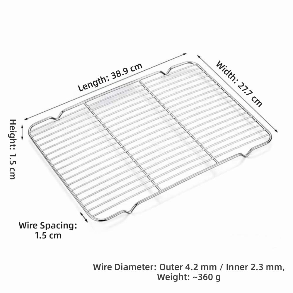 Stainless Steel Cooling Rack Dense Wires Grill Rack New Barbecue Cooking Mesh Shelf  Baking