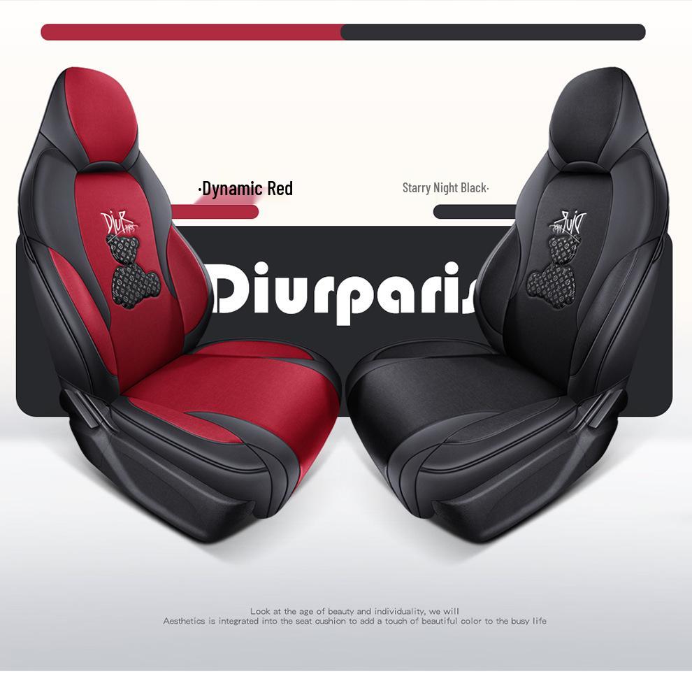 BYD Yuan Plus Universal Cartoon Car Seat Cushion - Full Coverage, All-Season Technology Cloth