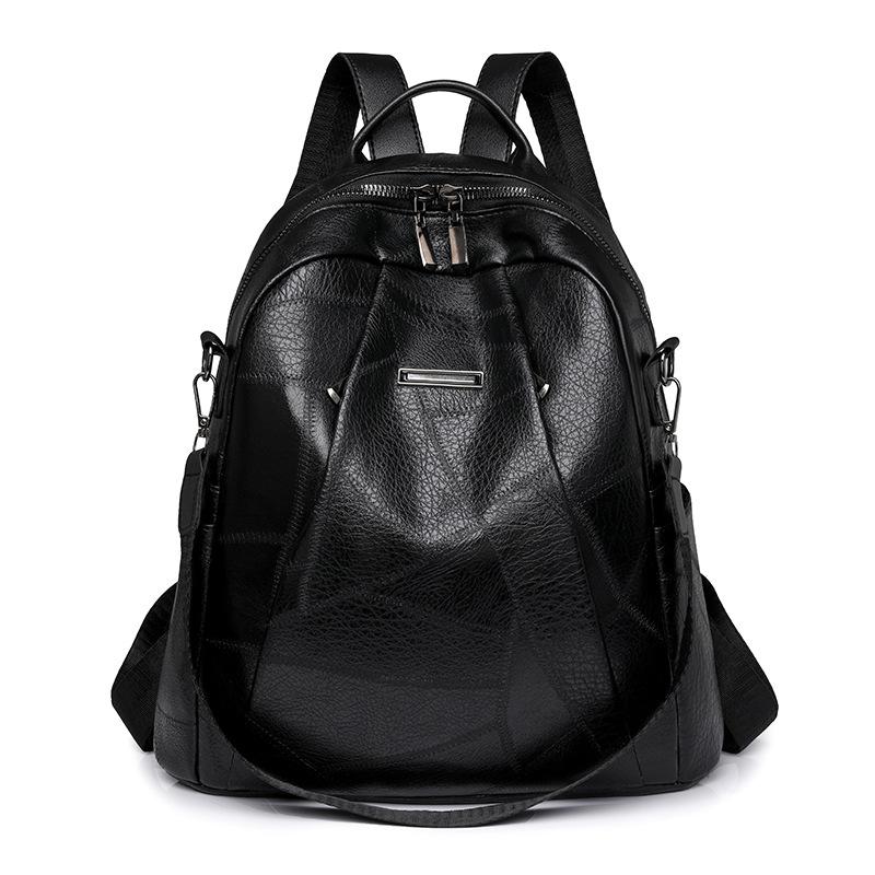 Mochila de Cuero Suave para Mujer Retro Multifuncional para Viaje