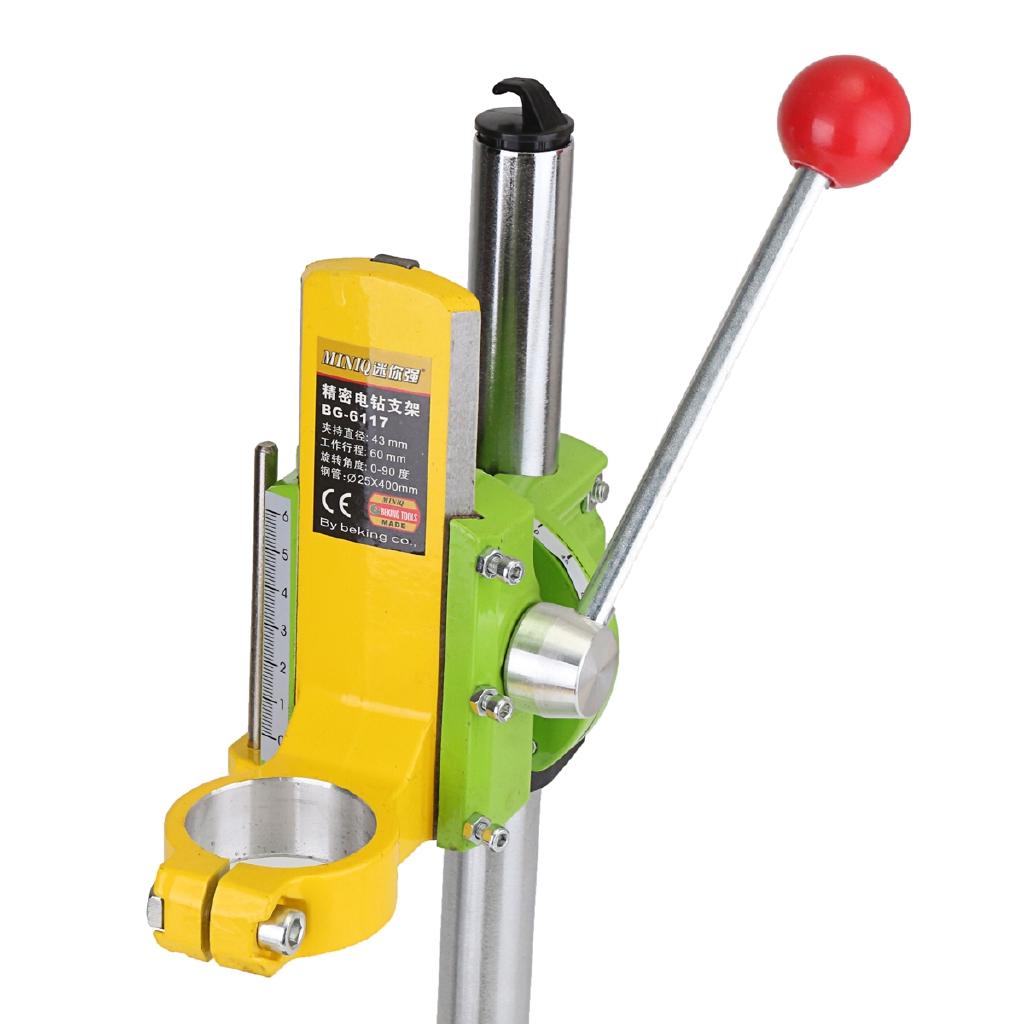 Suport masă mașină de găurit Mandrină Suport durabil pentru clemă de găurit Unelte electrice Suport de găurit reglare unghi Bază de fier 1 buc