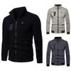Mens Zipper Pocket  Splicing Pullover Long Sleeve  Sweatshirt Tops Blouse