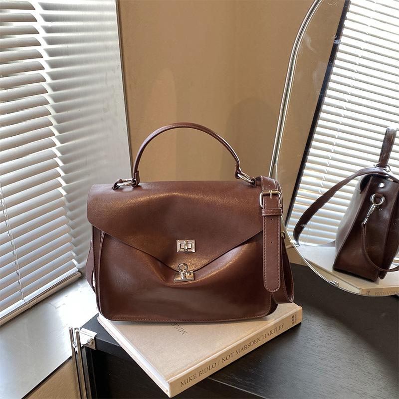 

Сумка Messenger crossbody, универсальная сумка через плечо большой вместимости для путешествий, винтажная коричневая женская сумка-тоут из искусственной кожи